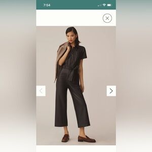 New with tag Anthropologie Black V-Neck Jumpsuit with Tie Waist ..